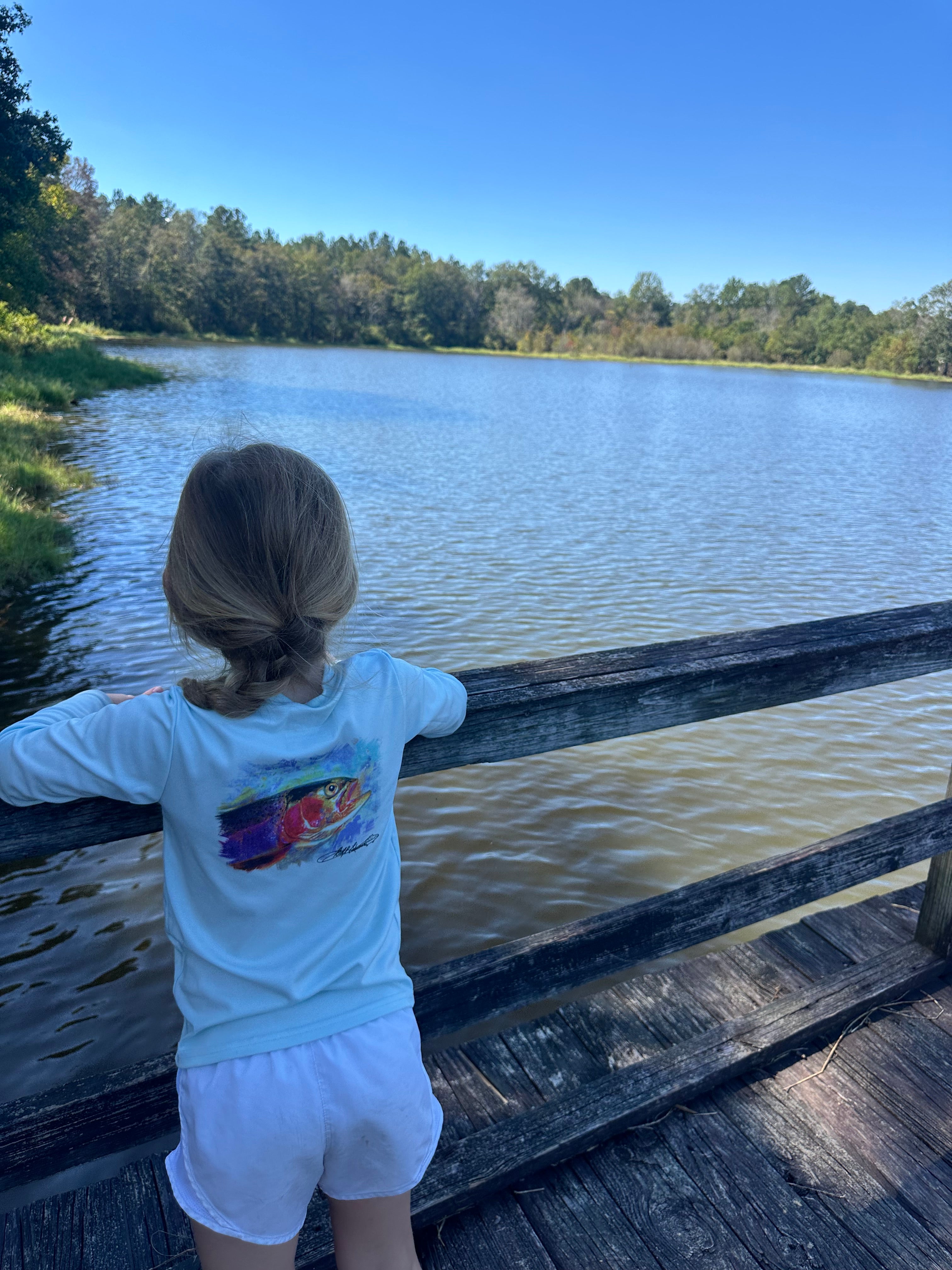Rainbow Trout Kids Performance Fishing Shirt UPF 50+ Sun Protection