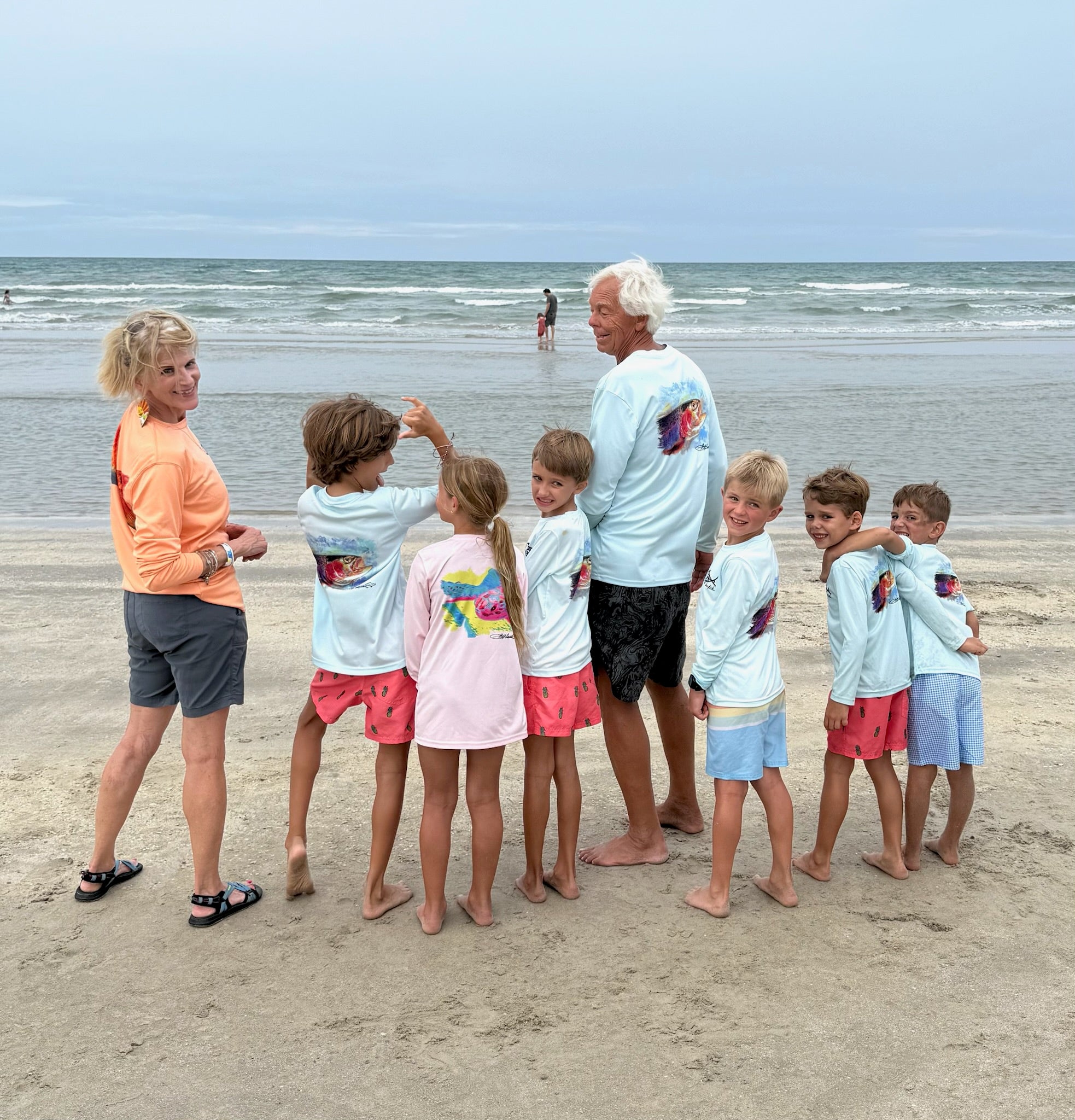 Mr. Turtlehead Kids UPF 50+ Performance Fishing Shirt on Pink