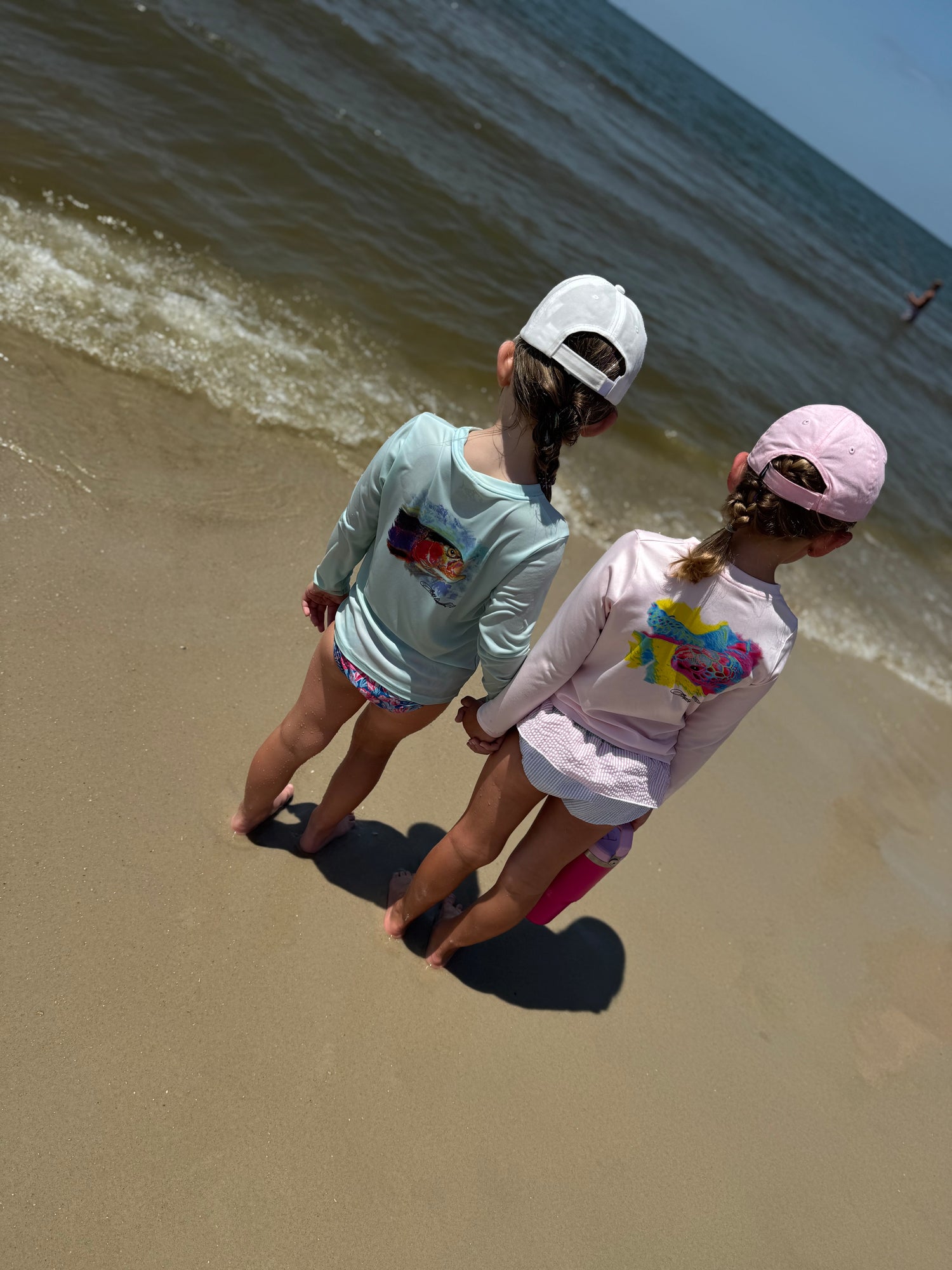 Mr. Turtlehead Kids UPF 50+ Performance Fishing Shirt on Pink