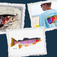 Adult Rainbow Trout Performance Fishing Shirt