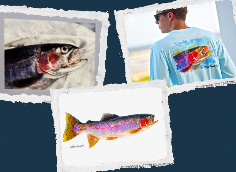 Adult Rainbow Trout Performance Fishing Shirt