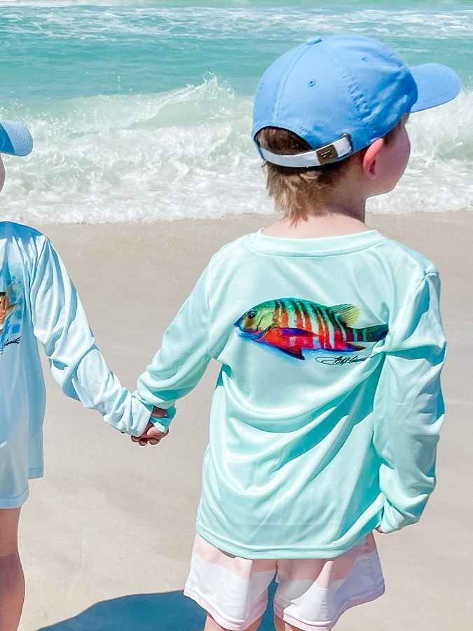 Santiago Snapper Kids UPF 50+ Performance Fishing Shirt